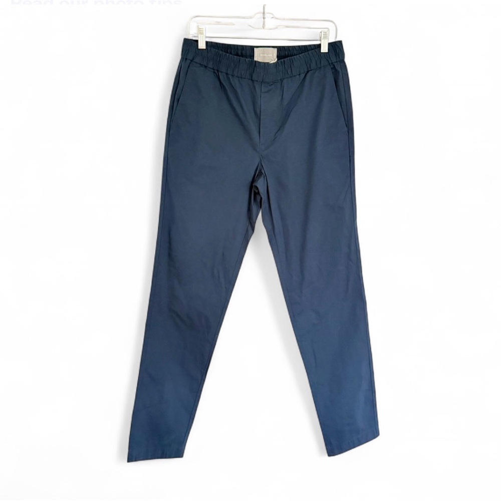 Everlane Mens Navy Pants Pull On Size 32 Elastic Waist Pockets NWT Preppy Cotton